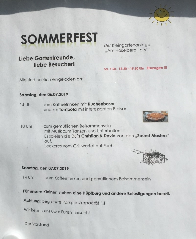 Sommerfest 2019 - Programm 2